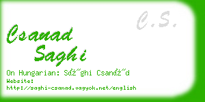 csanad saghi business card